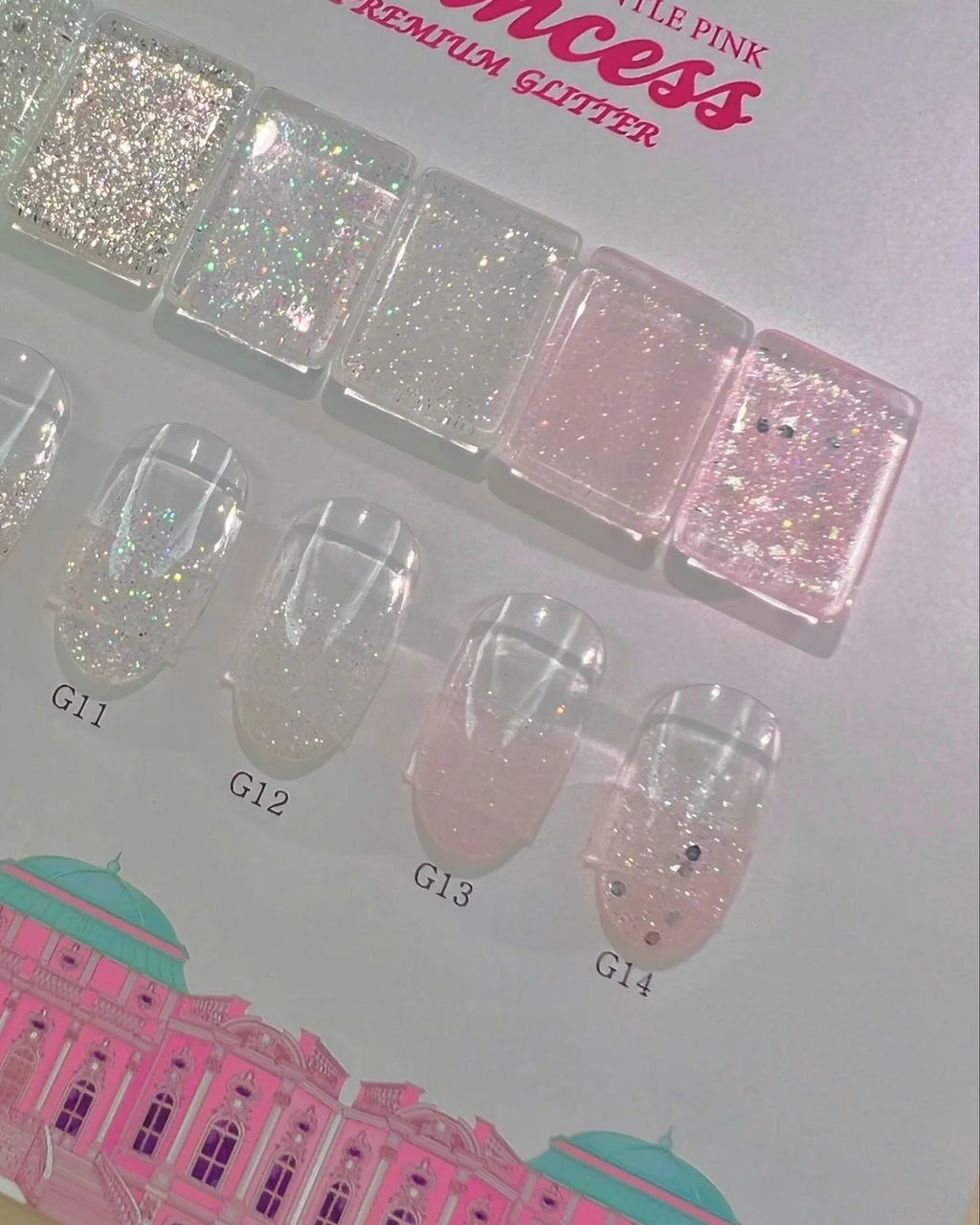 GENTLE PINK Princess - Premium glitter 6pc collection
