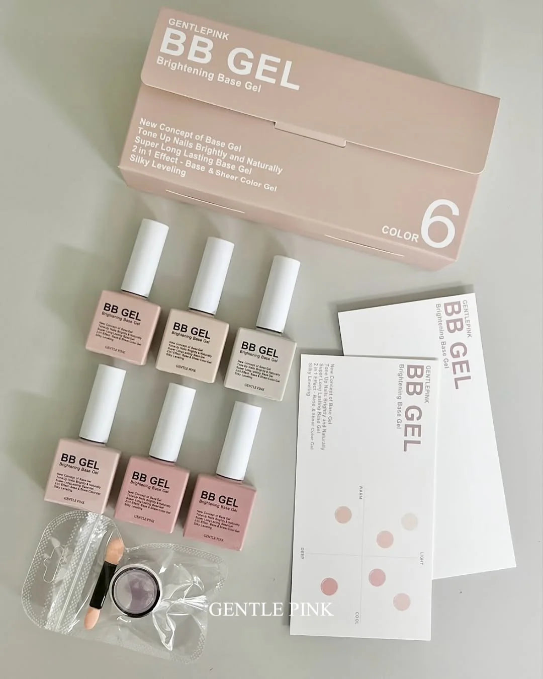 GENTLE PINK BB gel - colour & base gel in 1