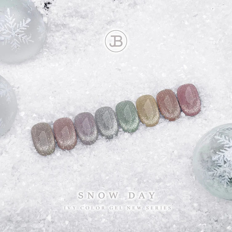 【JIN.B】Snow Day 8pc collection - Reflective magnet glitter