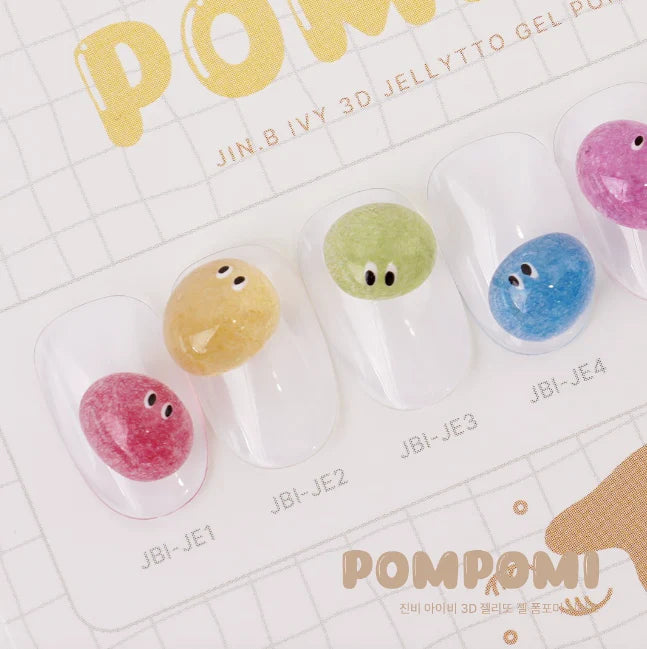 【JIN.B】Jellytto Pompomi 8pc collection - Velvet 3D embo gel