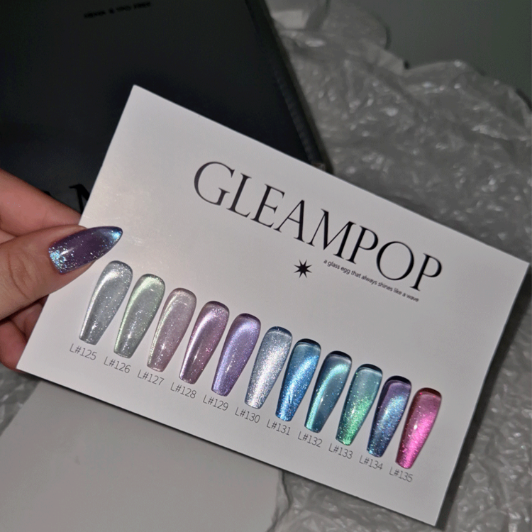 LIUHWA Gleam Pop Reflective Magnetic Gel 11-piece set