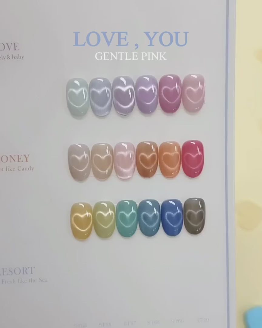 GENTLE PINK Love you - Ultra silk magnetic gel | individual/collection